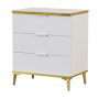 Modern White 3 Drawer Chest MW353