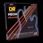 Medium 5'S Hi-def Neon Orange Coated Bass Strings 45-125