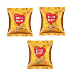 Little Hearts Sugar Coated Biscuits 151.5G 50.5G X 3 Multipack - Crispy Golden Heart-shaped Sweet Glazed Cookies Light Tea Time