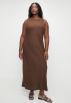 Cotton On Plus Haven High Neck Maxi Dress - Chocolate