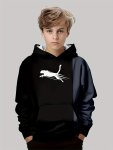 Leopard Print Boys Long Sleeve Hoodie Stay Stylish And Cozy Sweatshirt - Perfect Spring Fall Essential For Your Fashionista