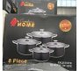 Condere 8 Piece Stainless Steel Cookware Pot Set Non-stick Coated Stainless Steel Cookware Set 8 - Piece