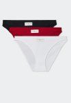 Tommy Hilfiger 3P Bikini SP24 - Black white burgundy