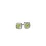 9K White Gold Peridot & Diamond Earrings
