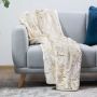 Nu Dekor - 3D Marble Design Fleece Blanket - White - 180X200CM