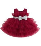 Maro Occasions Dress With Silver Sequins Bow