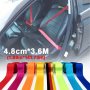 Car Seat Belt 4.8CM 3.6M 1.89IN 141.73IN Auto Strengthen Seat Belt Webbing Fabric Racing Car Modified Seat Safety Belts