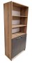 Oxford 5 Shelf 2 Door Book/filing Cabinet 60CM - Sahara & Storm Grey