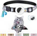 Pet Colored Bell Tassel Collar For Airtag Tracker White