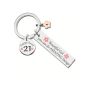Beautiful Girl 21ST Birthday Keychain