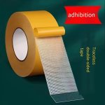 Super Strong Heavy-duty Double-sided Tape - Waterproof Transparent Adhesive With Fiberglass Mesh For Walls & Glass 2.0CM X 10.0M