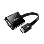 UGreen HDMI To Vga Adapter With 3.5MM Audio And Power Port - BLACK-MM103-40248