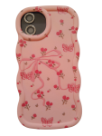 Wavey Pattern Phone Case- Pink Compatible With Iphone 12