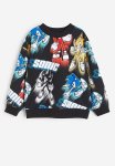 Oversized Printed Sweatshirt - Black Multi