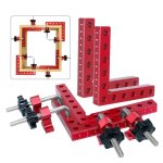 2-PACK 90 Positioning Squares: Aluminium Alloy L-type Corner Clamps For Picture Frames Cabinets Boxes & Drawers