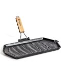 Campfire Frying Pan Rectangle With Folding Handle 35CM