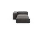Sofa Daybed L Cord Velours Dark Grey