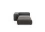 Sofa Daybed L Cord Velours Dark Grey