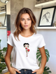 Betty Boop Fitted Tee - White - Small