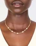 Goldair Gold Plated Pink Oval Cubic Zirconia Necklace