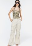 Canvas Cargo Trousers - Light Beige