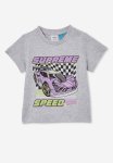 Cotton On Jamie Short Sleeve Tee-license - Lcn Mat Cloud Marle hot Wheels Speed
