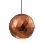 Laser Cut Metal Ball Pendant Light Copper 3 Sizes - Large