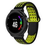 Double Colour Silicone Sport Watch Band For Garmin Forerunner 220 Approach S5 S20 Black Yellow