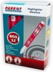Parrot Slimline Marker Highlighters Box Of 12 - Pink