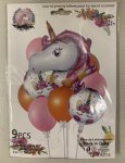 Unicorn Balloon Set 9 Pieces