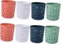8PCS Elegant Desk Organizer Plastic Storage Bins Pen Holder Slots Office
