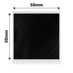 NB765 - - M2 M3 - 50X50MM - 150 Black Round Labels