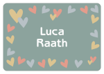 Ice Cream Tub School Label : Boho Hearts Theme