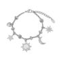 Versatile Titanium Steel Rhinestone BRACELET-E535 Silver