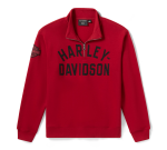 Men’s H-d Essential 1 4 Zip Pullover Fleece – Deep Red