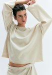 Roll-edge Jumper - Light Beige