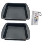 Authentic Square Baking Pan With Handles 28X25X4.5CM + Keyring