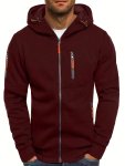 Men's Zipper Jacket Casual Comfy Loose Long Sleeve Hoodie Men's Clothing