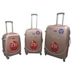 Smte 3 Piece Lightweight Luggage Set Rose Gold With Keychain