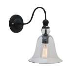 Vino Metal And Glass Wall Light Black