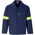 Site Premium Polycotton Jacket Reflective Arms Yellow Tape