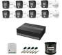 Hikvision 8 Channel Edvr Smart-hybrid Cctv Kit & Camera Junction Box 8 Pack