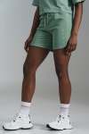 Scoop Hem Fleece Shorts - XL Green
