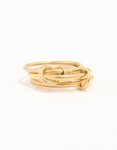 Waterproof Gold Plated Stainless Steel Interlooped Stacking Linked Ring - M l