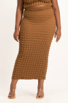 Thalia Midi Skirt - Toffee - XL Toffee