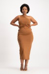 Charlotte One Shoulder Bodycon Dress - Toffee - L