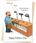 Idu Fathers Day Card Funny Fathers Day Cards Gifts Decorations For Dad From Daughter Son Happy Father's Day Golf Gifts Ideas Wit