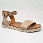 Shebelle Leather Footbed Sandal - Tan - 8