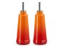 Le Creuset Angular Stoneware Oil & Vinegar Carafes Set Of 2 Flame