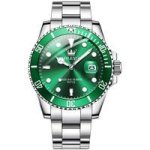 Luxury Men& 39 S Sport Watch Green And Silver